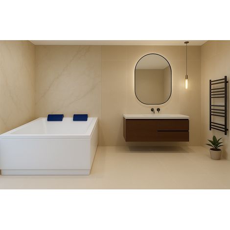 Baignoire Nadia - avec tablier - 190x150 cm - Siphon: Sans