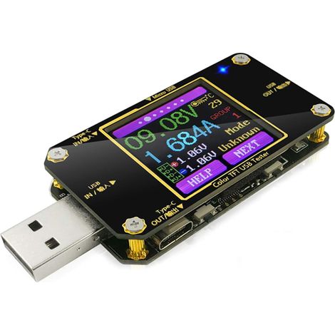 Testeur de Tension USB et testeur avec Bluetooth Meter multimètre TypeCVoltmètre (1/5)
