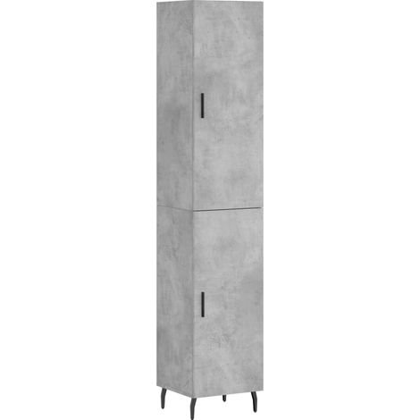 Credenza cassettiera mobile contenitore organizer cucina soggiorno salotto alto 345 x 34 x 180 cm legno ingegnerizzato grigio 020034360