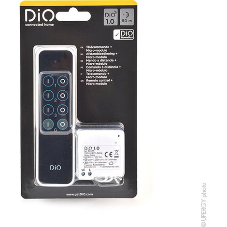 Micro-module d'interrupteur 3 canaux – Télécommande 50m – Protocole DiO 1.0 – Alimentation pile CR2032 incluse – Chacon