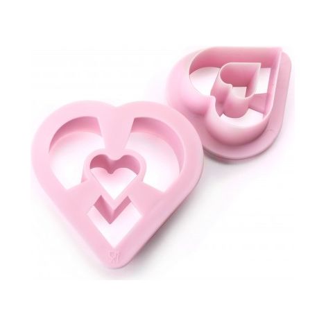 ibili Juego de Cortadores de Galletas Rosa 26x13 cm