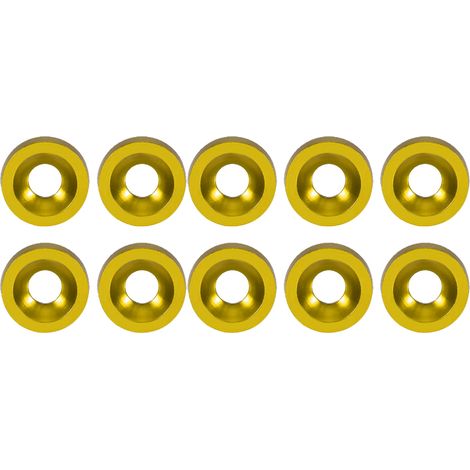 Goldene M6-Kennzeichenbefestigungsschrauben für Zierrahmen, Tuning-Zubehörschrauben und -muttern, Kennzeichenbefestigungsset, 4-teilig (1/5)