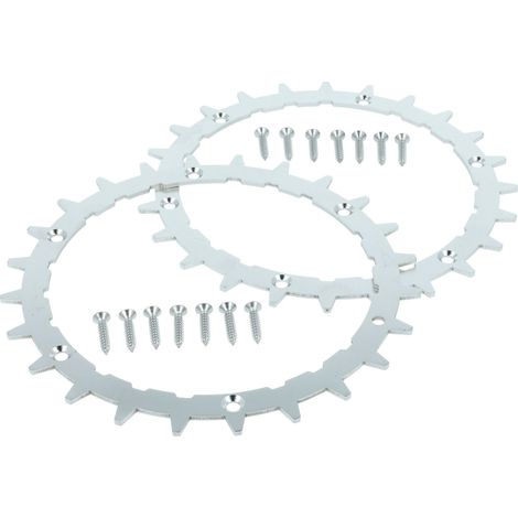 vhbw 2x Crampon compatible avec Bosch Indego XS 300, S+ 500, S 500 robot tondeuse - acier inox, 24 dents (1/4)