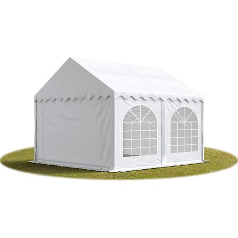 3x3 mTendone per feste PREMIUM PVC bianco 100% impermeabile Gazebo da giardino Tendone da esterno Tenda party