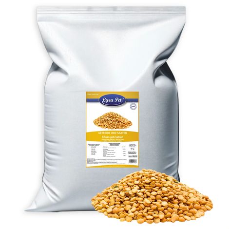 10 kg Lyra Pet® Erbsen gelb halbiert