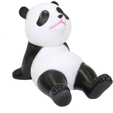 Support Téléphone Bureau - Figurine Panda En Forme De Support - Pour Smartphone Et Tablette - Décor Bureau - 1 Pièce (1/5)