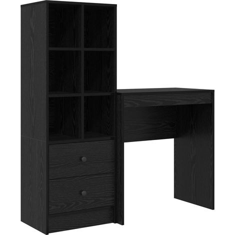Maison Exclusive - Schreibtisch mit Schubladen 2 pcs Schwarz Eich