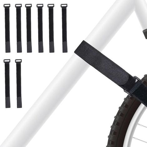8 sangles pour porte-vélos, sangles, accessoires pour porte-vélos, sangles antidérapantes, réglables jusqu'à 66 cm, sangles de fixation, fermeture Velcro antidérapante (1/5)