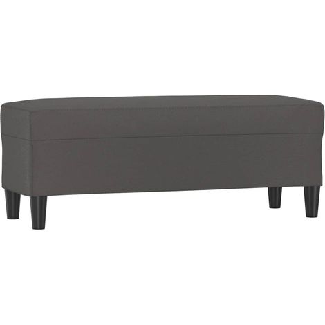 Panca grigia 100 x 35 x 41 cm sintetica 020010559