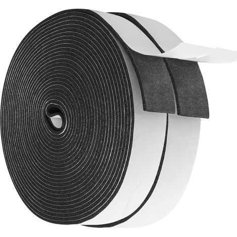 Joint Porte Mousse Adhésif, Isolation Fenêtre, EPDM 3x20mm, 2x15 m (1/5)