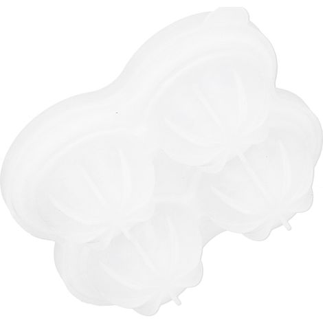 Eisform aus lebensmittelechtem Silikon, runde Form mit 4 Mulden, Küchenutensil für Eiswürfel (1/5)
