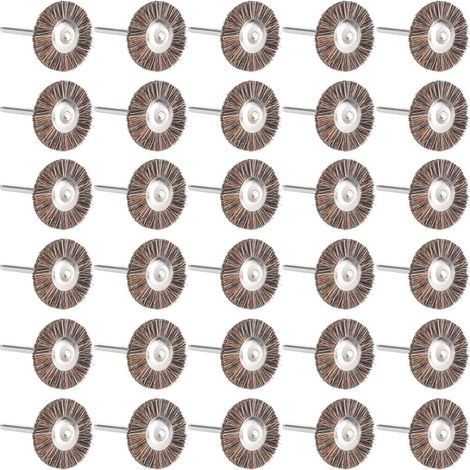 Lot de 30 Brosses Métalliques en Acier, Mini Brosses à Coupelle pour Polissage, Nettoyage de Rouille, Corrosion et Peinture (1/5)
