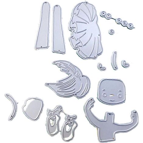 Stanzschablone „Tanzendes Mädchen“ aus Metall für DIY-Scrapbooking-Alben, Papierkarten, Prägedekoration