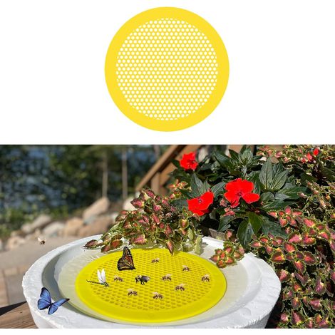 Abreuvoir pour abeilles, mangeoire à papillons, décoration de jardin, jaune (1/5)