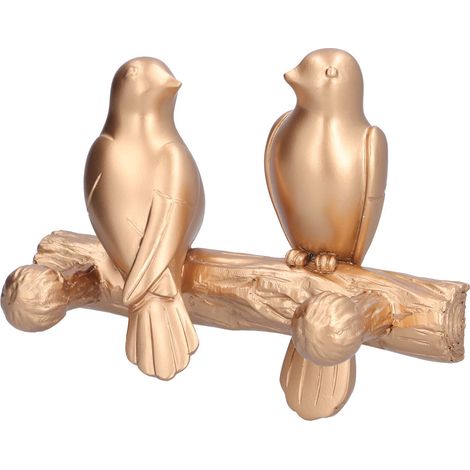 Dekorativer Haken, goldener Vogelzweig, Wandhaken für Zuhause, Esszimmer, Küche, Café, Gold (1/5)