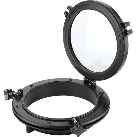 en Verre trempé Noir Marin avec Joints Durables pour Bateau Yacht RV Fenêtre Ronde 10 Pouces Universelle (1/5)