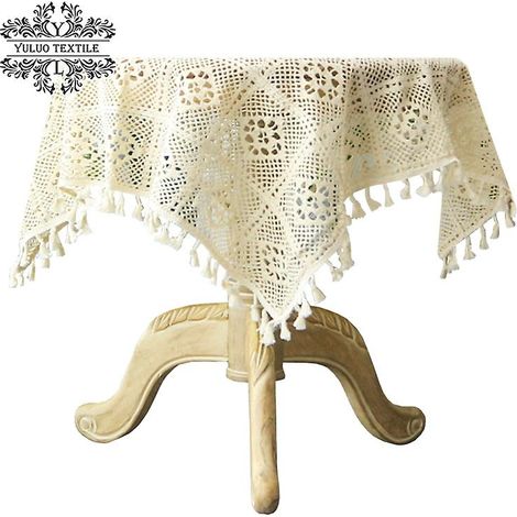 Nappe anti-taches Lotus Blanc - Taille : Ronde de diamètre 85 cm, (1/5)