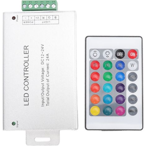 Télécommande RF sans fil 24A pour bandeaux LED haute puissance - Module de contrôle (1/5)