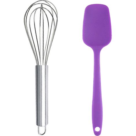 Ensemble Ustensiles Cuisine Silicone - Résistant Chaleur 230°C - Pour Poêles Antiadhésives - Lot De 2 Pièces (1/5)
