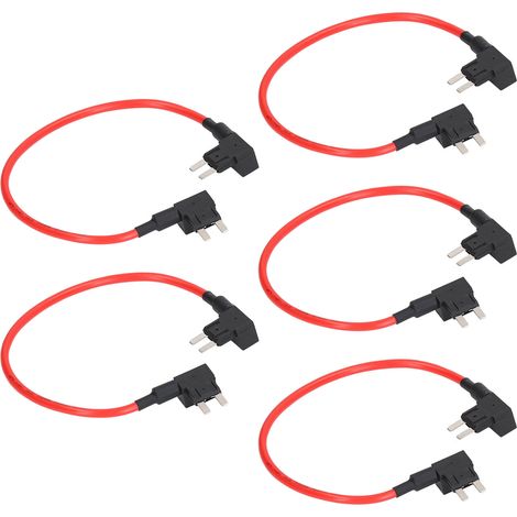 14AWG Doppelseitiges Kfz-Sicherungsadapter-Set, stabiles Set für einfache Installation, Flachsicherungsklemme für Pkw (1/5)
