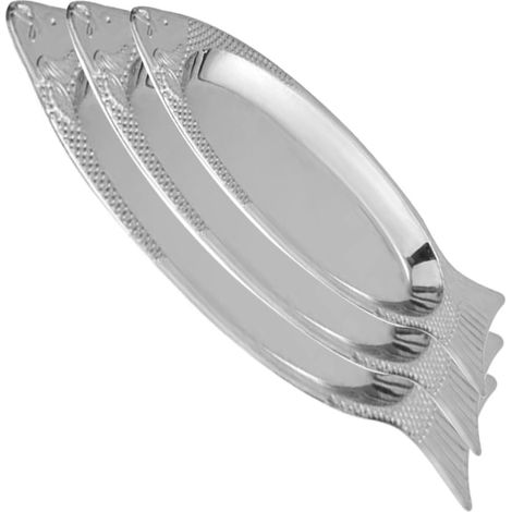 pi ces Plateaux de Service Acier Inoxydable Forme Poisson (1/5)