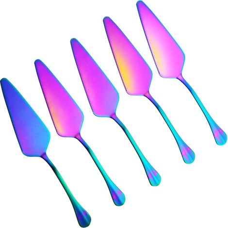 Cake Server - Stainless Steel Cake Shovel Set - For Birthday Cheesecake Wedding Cake - 6 Pieces