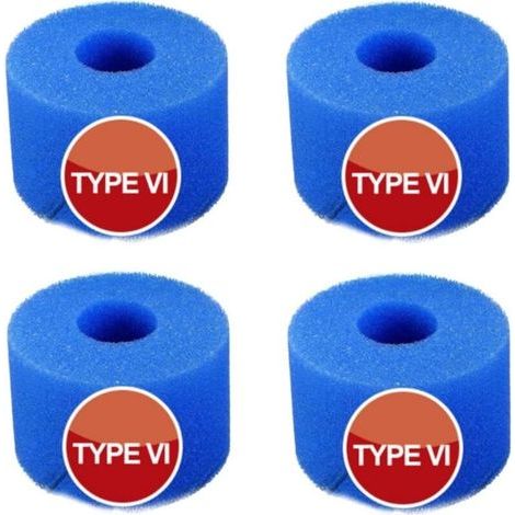 4er-Set Filterschwämme für Intex Typ VI Poolfilter – Wiederverwendbar – Hochelastischer Schwamm – Zur Poolreinigung (1/5)