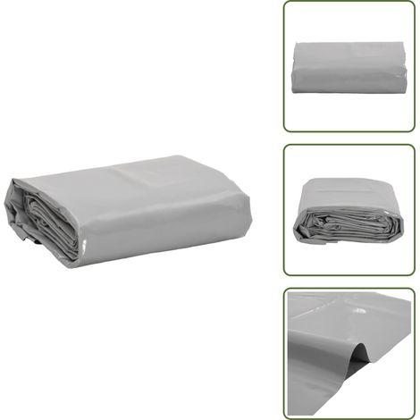 The Living Store Bâche gris 5x7 m 600 g/m² - Couverture Imperméable - Bâche De Protection - Bâche Extérieure - Bâche Multifonction - Bâche Robuste