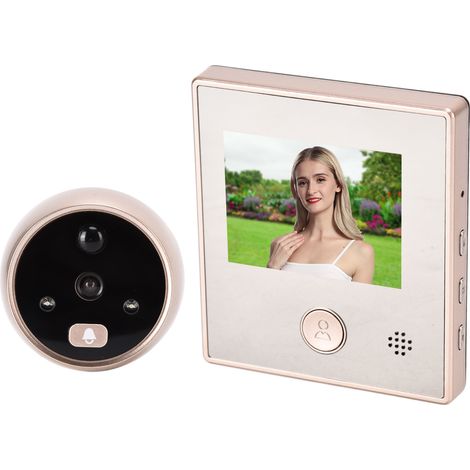 Sonnette vidéo intelligente avec écran LCD TFT 2,8 pouces, caméra infrarouge grand angle 135° et vision nocturne pour la sécurité de votre domicile (1/5)
