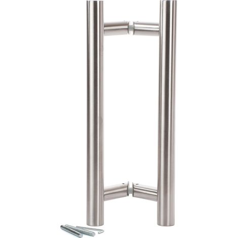 Paire de Poignées de Tirage "KLOSE besser" / Bâton Maréchal - 400 mm- "Oblique "- Inox 316 -