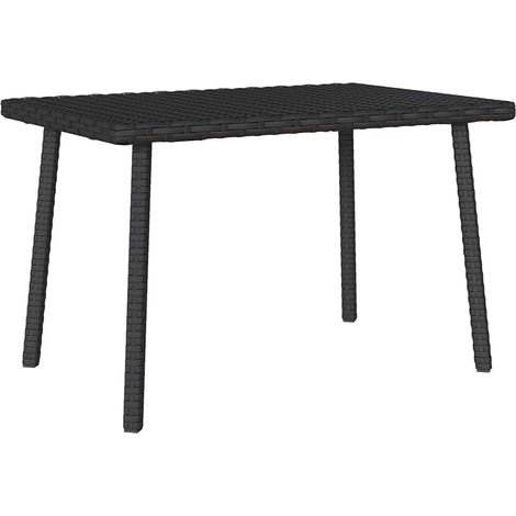 Mesa centro jardín rectangular negra 60x40x37cm ratán sintético vidaXL
