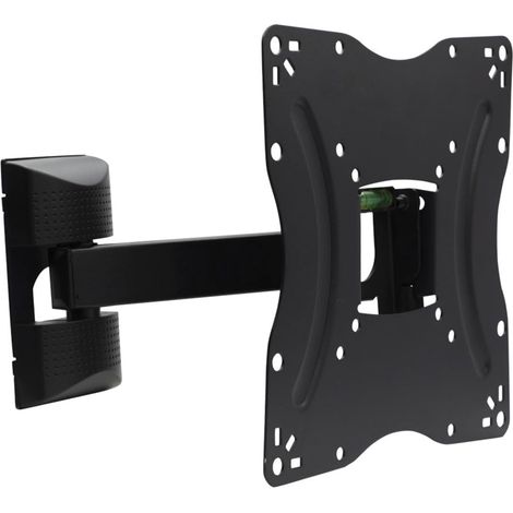 Supporto TV da parete da 19 a 42 pollici, carico max 20Kg, staffa con braccio girevole inclinabile ed estendibile, base TV universale, VESA 100x100mm, (1/5)