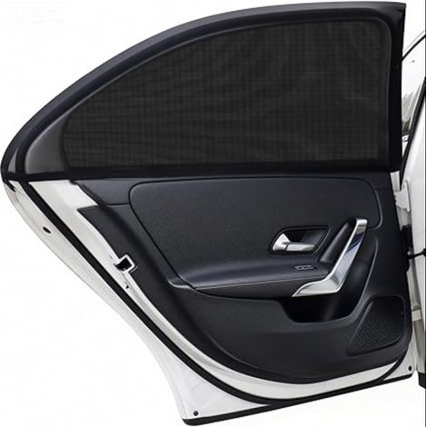 Pare Soleil Voiture Bébé et Animaux Matériau Spandex UV Anti-Moustiquaire Chaussette Arrière Haute Élasticité (1/5)