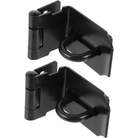 2 Pièces Boucle Moraillon De Cadenas à 90 Degrés Porte Coulissante Loquets De Serrure D'armoire Serrure à Moraillon Basculer Le Moraillon Acier Inoxydable Verrouiller Lourd (1/5)