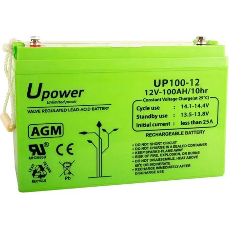 Batería AGM UP100-12 de 100 Ah