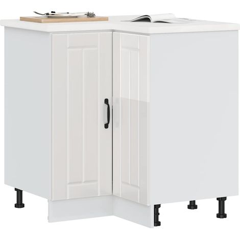 Küchen-Eckunterschrank Lucca Hochglanz-Weiß Holzwerkstoff
