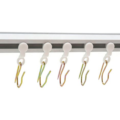 Seitlich montierte Rollen + S-Haken Gardinenrollen-Führungsschiene, Rollenring, Vierkantschiene, Schiebefenster mit Rollen (20 Stück) (1/5)