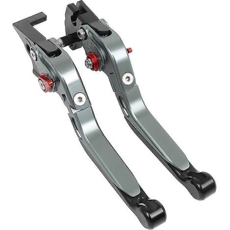 Leviers de frein et d'embrayage CNC réglables et extensibles pour moto Yamaha MT-07 FZ-07 (2014-2022) - Gris - 2 (1/5)