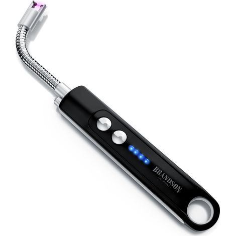 Brandson - Lichtbogen Feuerzeug - Stabfeuerzeug - Feuerzeug elektrisch - USB Feuerzeug aufladbar - Kerzenanzünder - mit LED Batteriestandsanzeige (1/5)