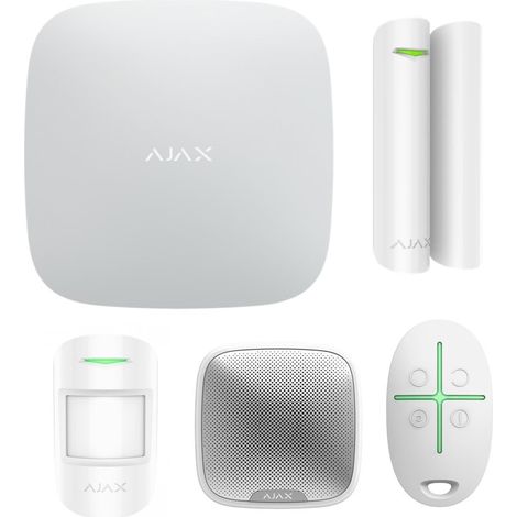 ALARME AJAX STARTERKIT + SIRENE EXTERIEUR BLANC (1/5)