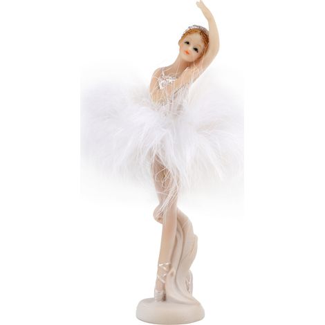Statue élégante de danseuse de ballet, ornement artisanal cadeau décoration maison (037) (1/5)