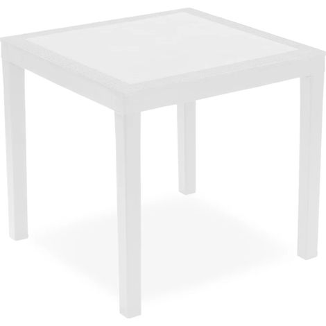 Tavolo in resina Ago bianco 78x78x73h