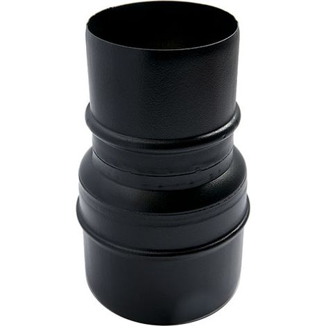 MBM – Raccord fumisterie réduction D 100 male – 80 male – Tube en acier émaillé noir 600°C – Résistance corrosion et feu – CE Made in Italy