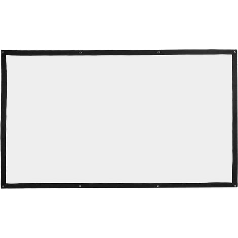 Écran de projection HD portable, pliable et souple, 100 pouces (254 cm) 16:9/4:3 avec crochet (1/5)