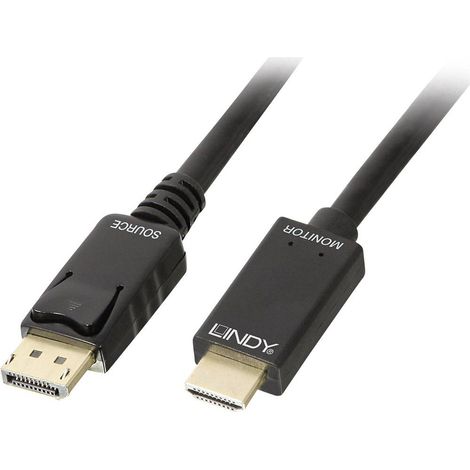 Cavo Lindy da DisplayPort a HDMI, 1 m, 10,2G, 36921 (1/3)