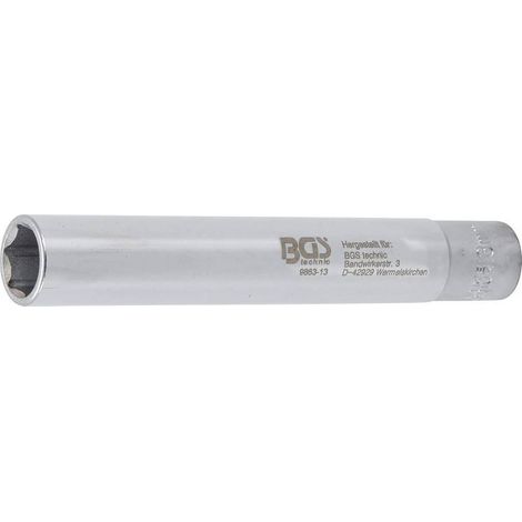 Douille Hexagonale Extra Longue 13 mm - Transmission Carré Femelle 10 mm (3/8) - Précision et Durabilité - D-Work