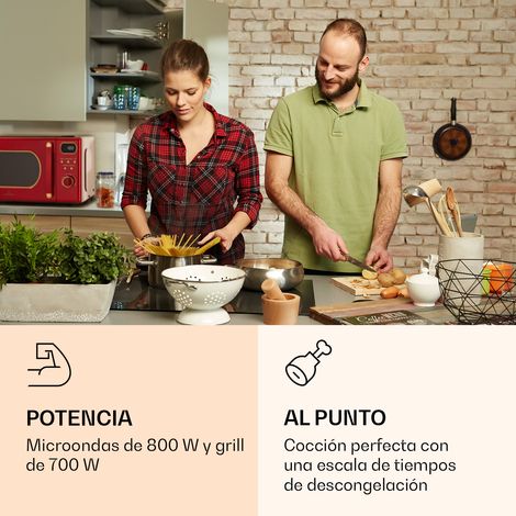 Klarstein Julieta Microondas con Grill 20 l 700 / 800 W Ø 25,5 cm 8 programas (1/4)