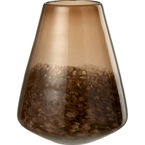 Vase cône en verre marron foncé - marron foncé (1/2)