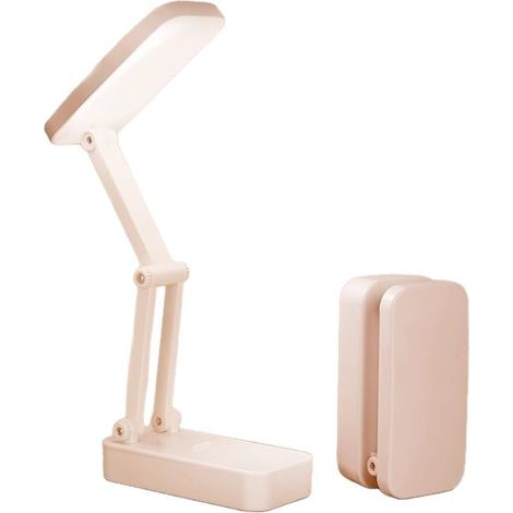 Schreibtischlampe, Kabellose Tischlampe, Tragbare & Faltbare Lampe, Nachttischlampe mit 3 Helligkeiten & Dimmbar, Wiederaufladbare LED-Lampe, 2400 mAh für Schlafzimmer, Lesen, Büro
