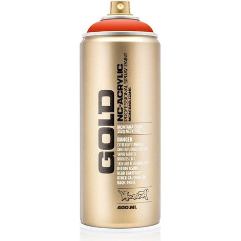 Bombe de peinture - Gold - Acrylique - Red orange - G2090 - 400ml - Montana Cans